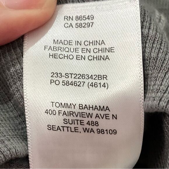 Tommy Bahama Tobago Bay Pullover Half Zip Final Four Logo NCAA Grey New Sz S - Picture 7 of 8